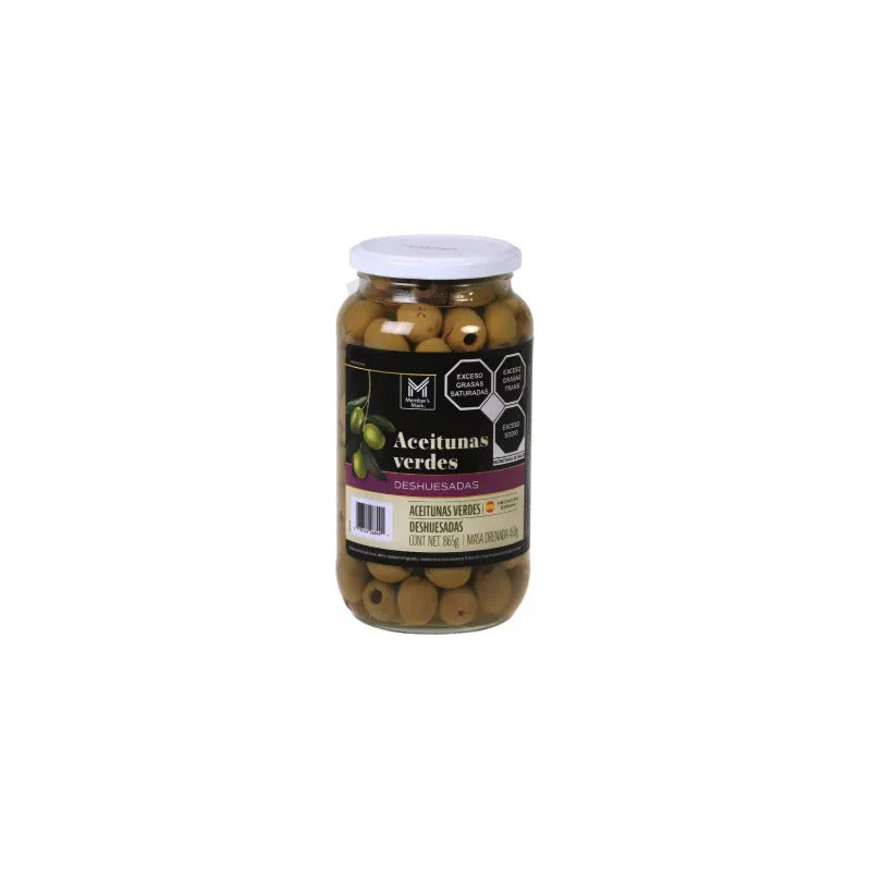 Aceitunas Verdes Members Mark Españolas Deshuesadas 865 Gr