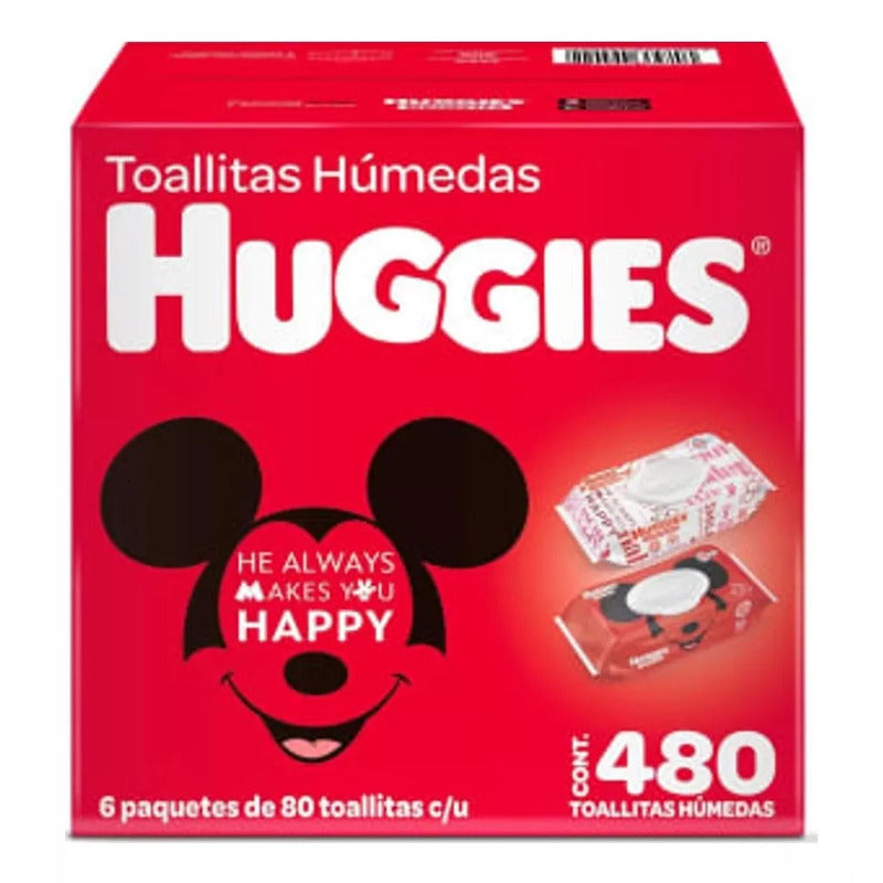 Toallitas Húmedas Huggies Cuidado Hidratante 6 Paquetes Osh