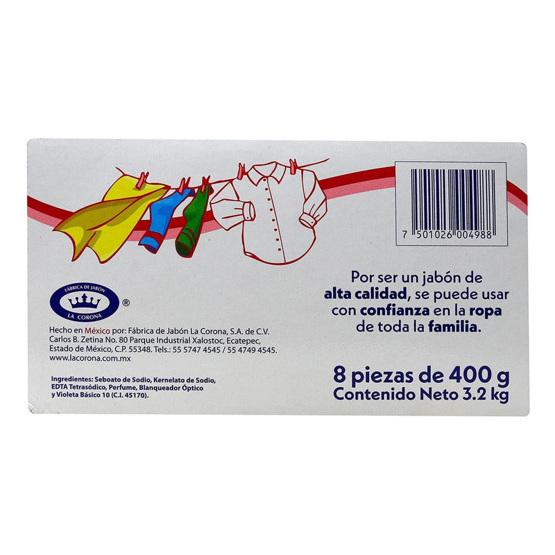 Jabon Zote Rosa En Barra Pack 8pz De 400g C/u - Eurotruck Mexico