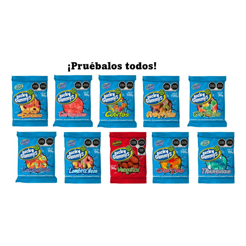 Lucky Gummys Ositos Gomitas Tipo Panditas Paq 8pz D 100g C/u