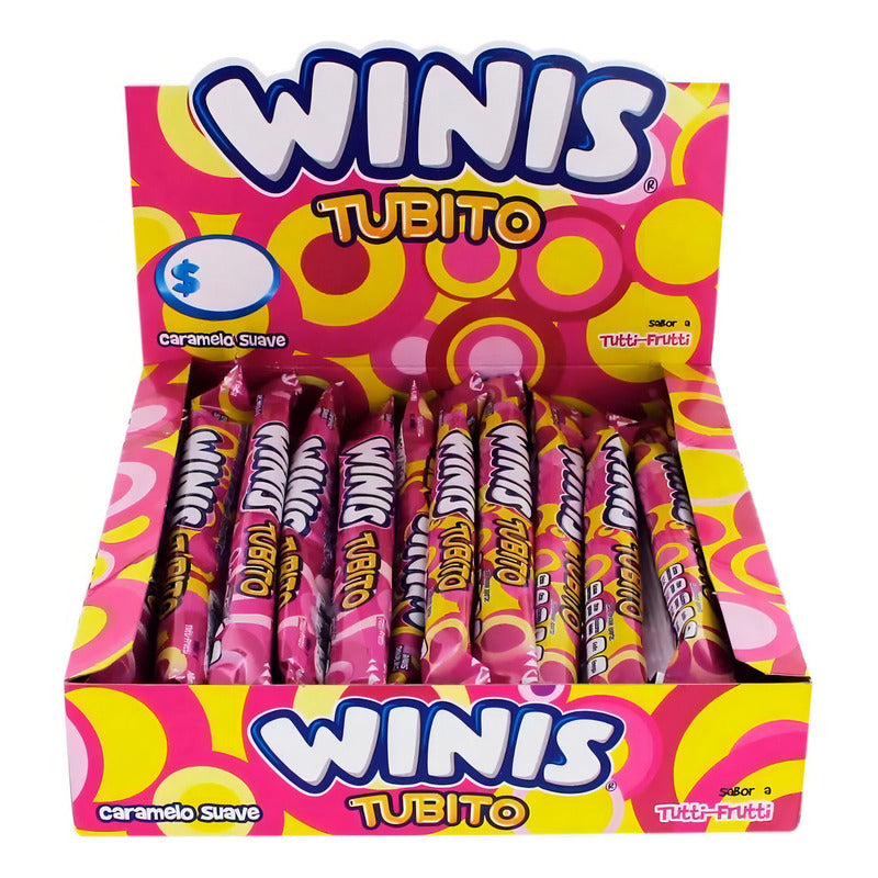 Winis Stick Tubito Caramelo Suave Sabor Tutti-frutti 24 Pzs - Eurotruck Mexico