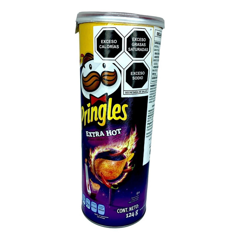 Papas Pringles Sabor Extra Hot Picoso 124 Gr Botana Crujient