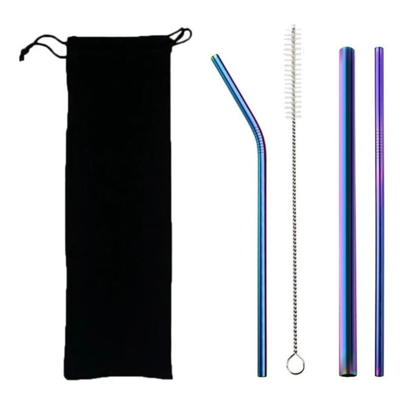 1 Bolsa Terciopelo Para Popote 27cm X 7cm Reusable