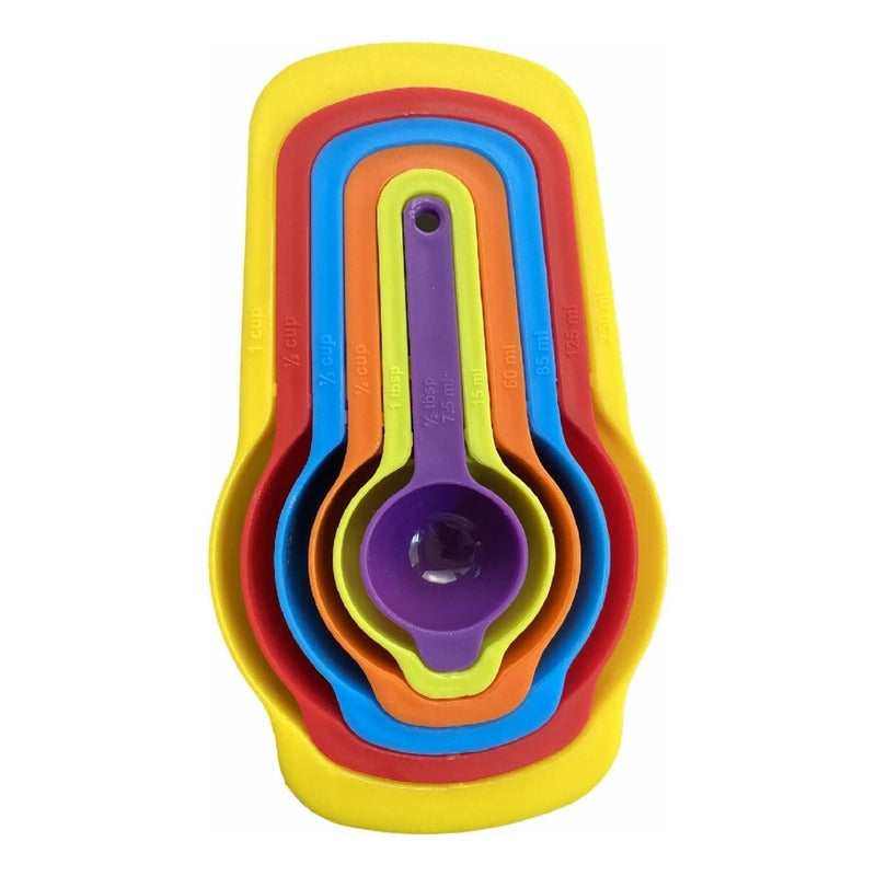 Set Cucharas Medidoras, Juego 6 Piezas De Repostería Cocina Color Multicolor