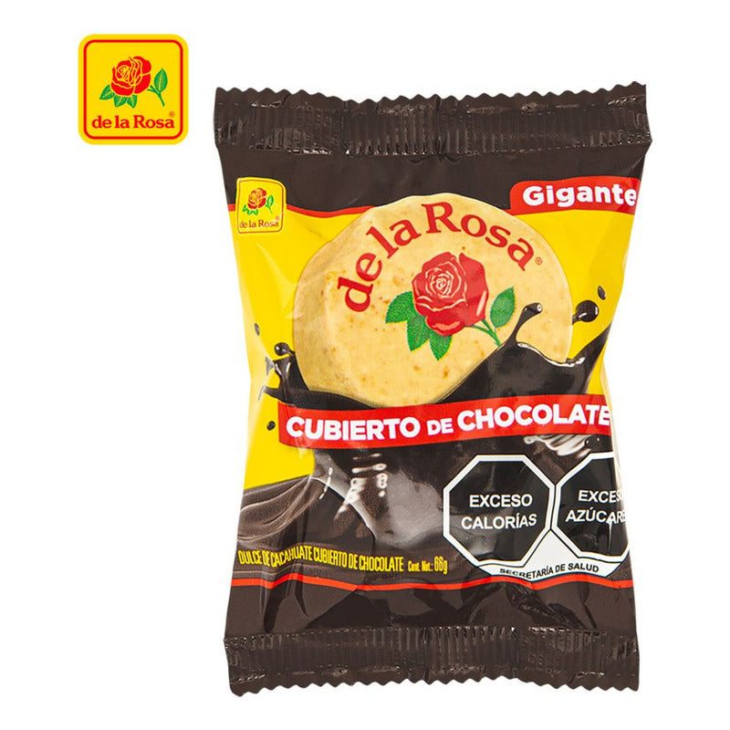 Mazapan Gigante Cubierto De Chocolate De La Rosa 12pz