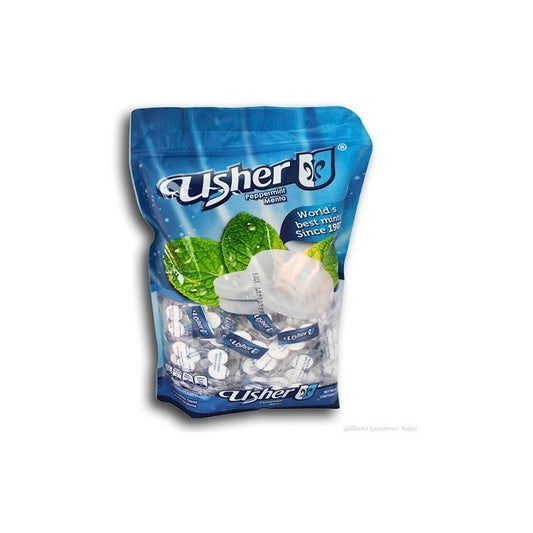 Caramelos Menta Usher Bolsa 100 Pcs Refrescantes Eliminan Olores