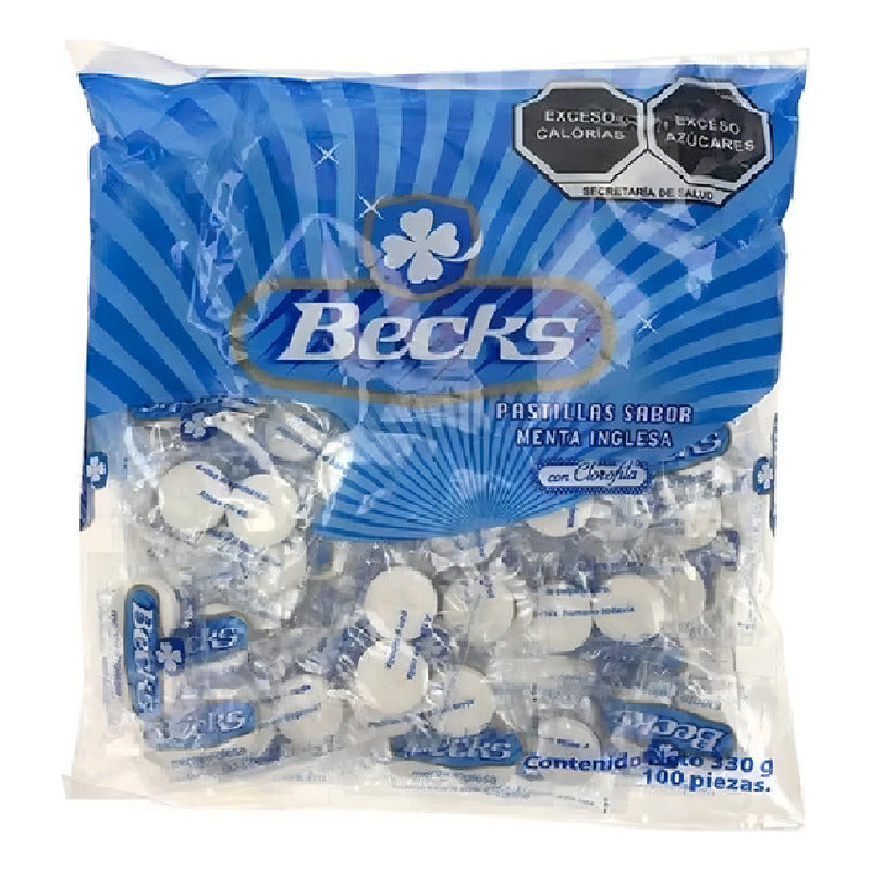 Pastillas De Menta Inglesa Becks 100pz 330gr