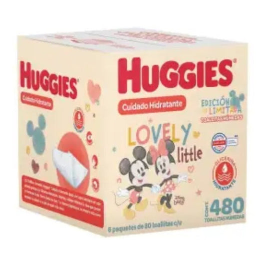Toallitas Húmedas Huggies Cuidado Hidratante, Caja 6 Paq.