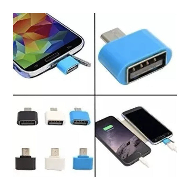 Adaptador Otg Usb A V8 Universal Tranferiencia De Datos