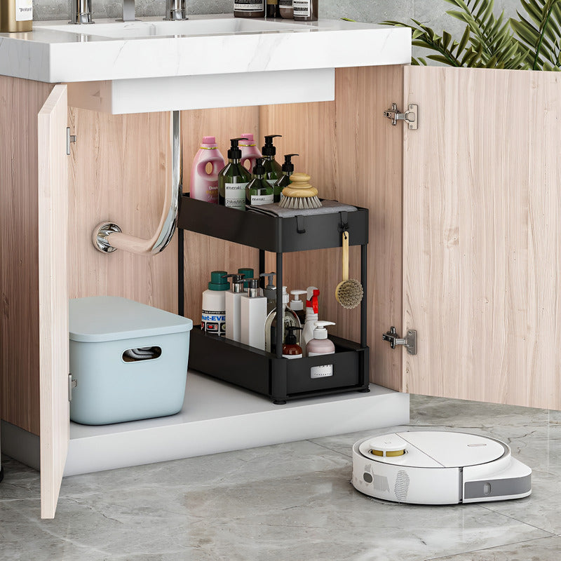 Organizador Multiusos Cosina Baño Encimera Tocador Color Negro
