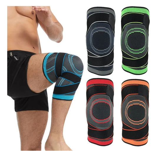 1 Par Rodilleras Deportivas De Compresion Para Gym Elasticas Color Negro Talla M (mediana)