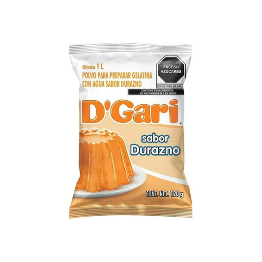 Gelatina En Polvo D-gari Agua Sobre Sabor Durazno 120 Gr - Eurotruck Mexico