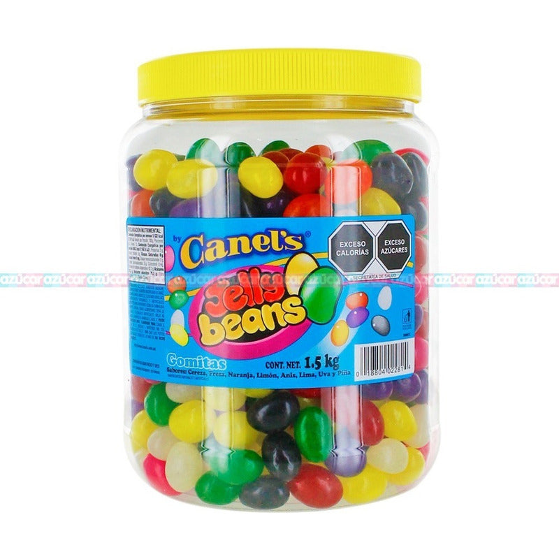 Canels Jelly Beans Gomitas Frutales Bote 1.5 Kg Naranja Limón Fresa - Eurotruck Mexico
