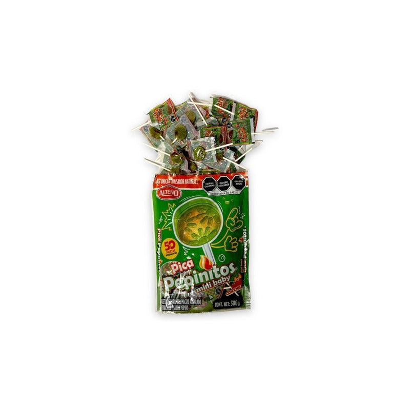 Bolsa Paleta Alteño Mini Baby Pica Pepinitos 50 Piezas