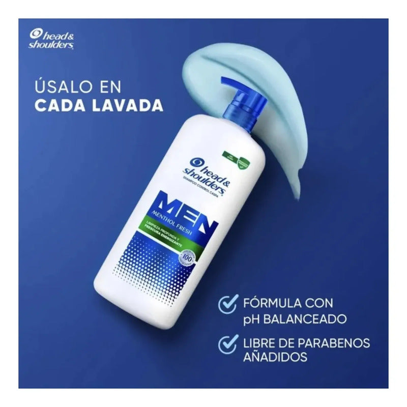 Shampoo Head & Shoulders Men Mentol Fresh 1.19 L - Eurotruck Mexico