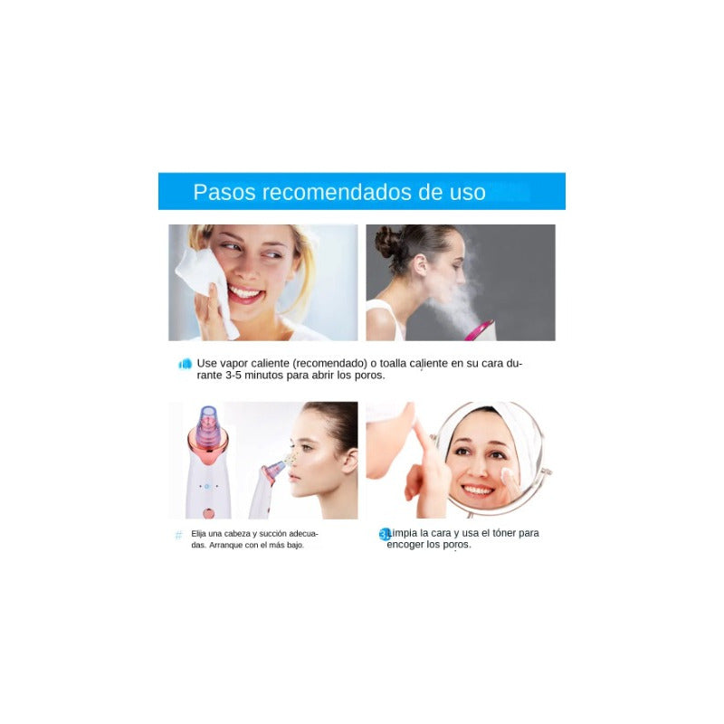 Removedor Eléctrico De Espinillas Faciales, Limpiador Acné.