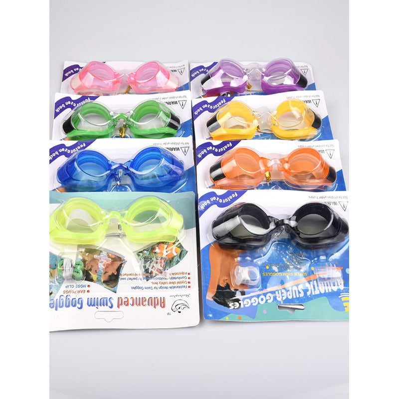 Gafas Googles Silicona Impermeables De Natacion Ajustable Color Amarillo