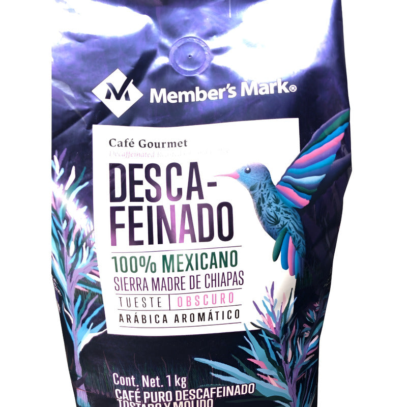 Cafe Tostado Molido Descafeinado Members Mark 1 Kg