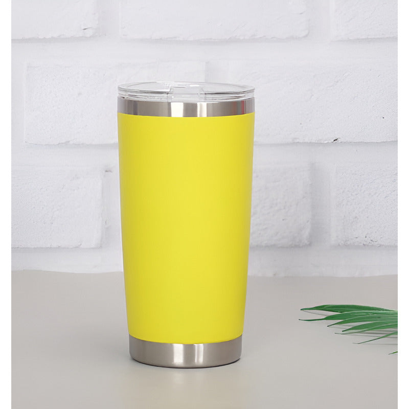 Vaso Termo De Acero Inoxidable 20 Oz Color Amarillo Vaso Termo 20 Oz