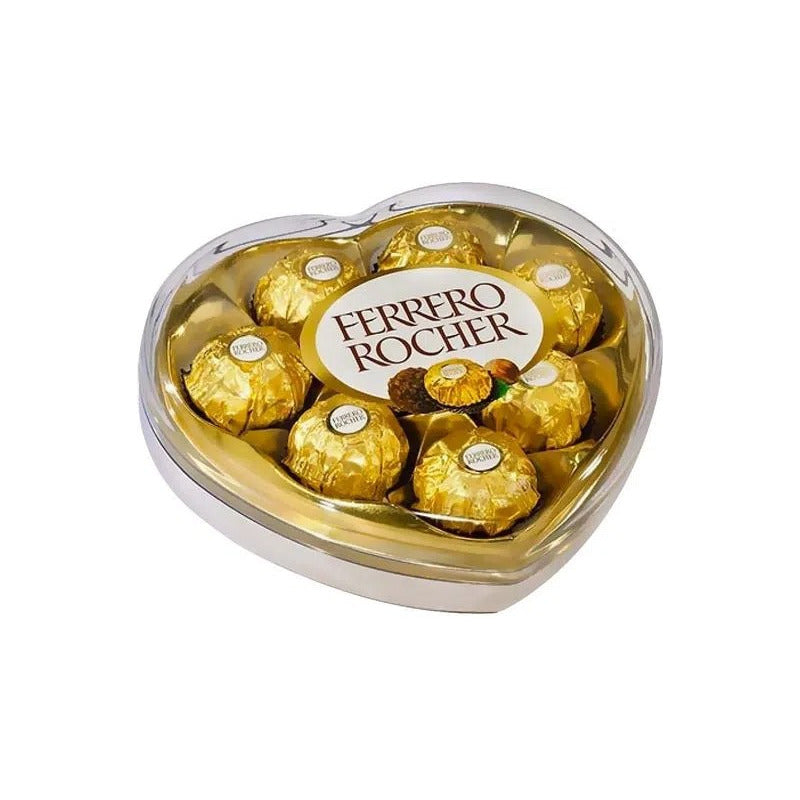 Chocolates Ferrero Rocher 8 Piezas Caja Corazon 100 Gramos
