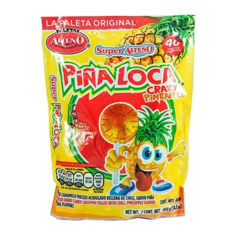 Paleta Alteno Piña Loca Original Super Mas 40pz - Eurotruck Mexico