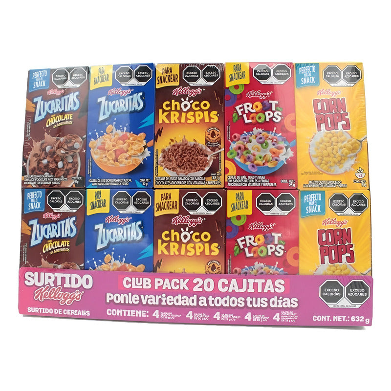 20 Cajitas De Cereal Kellogg's Club Pack Surtido Zucaritas - Eurotruck Mexico