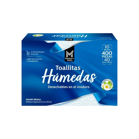 Toallitas Húmedas Para Inodoro Members Mark 400 Piezas
