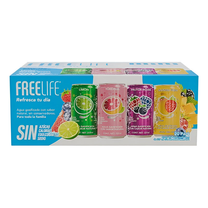 Agua Gasificada Freelife Multisabor 20 Pzas De 237 Ml C/u - Eurotruck Mexico