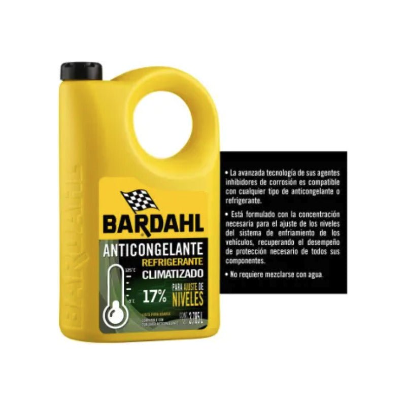 Anticongelante Bardahl Climatizado 17% Auto 3.785 L Verde Limón