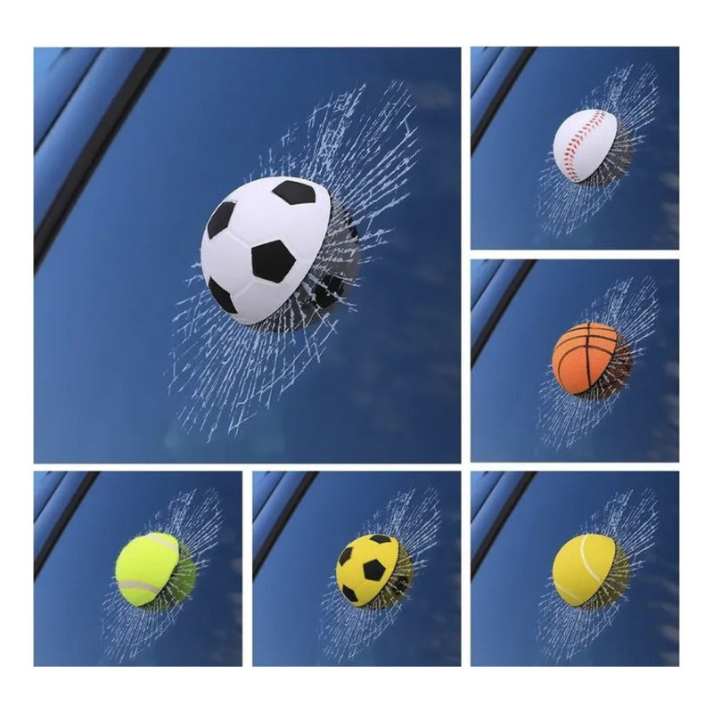 8 Sticker Vinil Decorativo Pelota Tenis Besibol Parabrisas Pelota Mixta