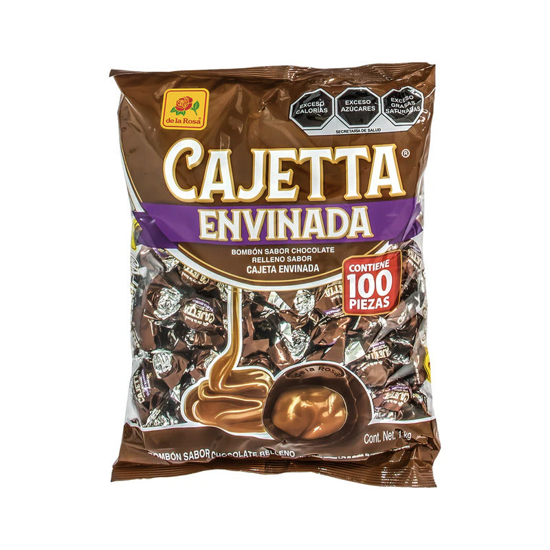 Bombón Sabor Chocolate Relleno Cajetta Envinada 100 Pzs.