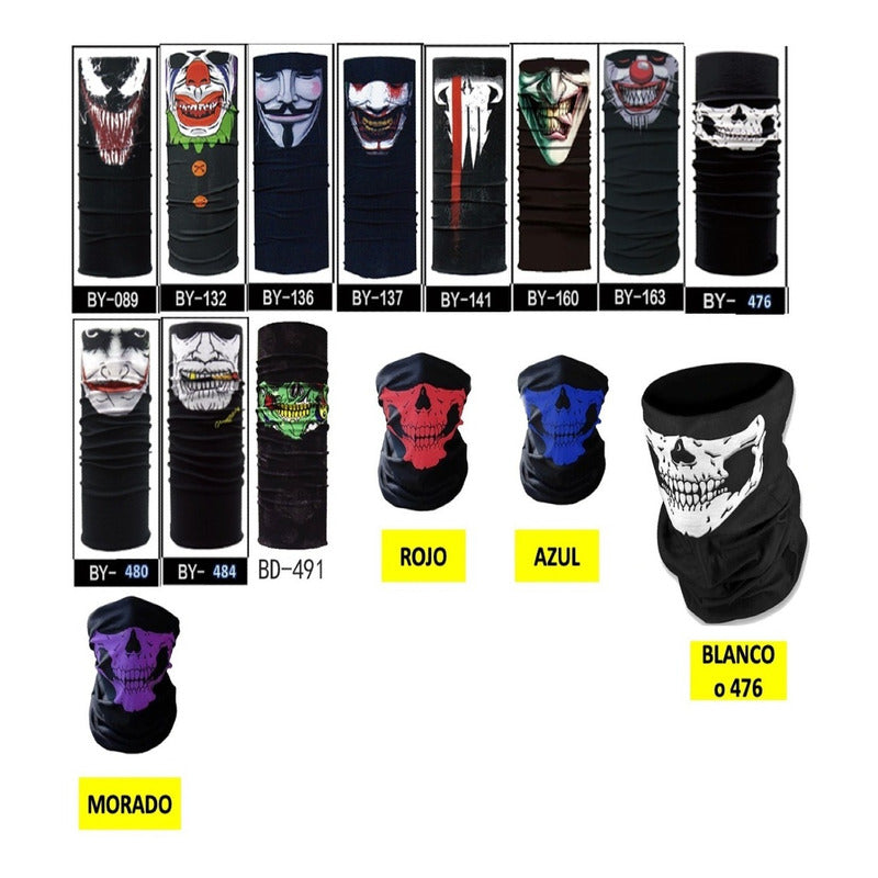 30 Bandana Mascara Bufanda Moto Envio Incluido +180 Modelos Multicolor Bandana
