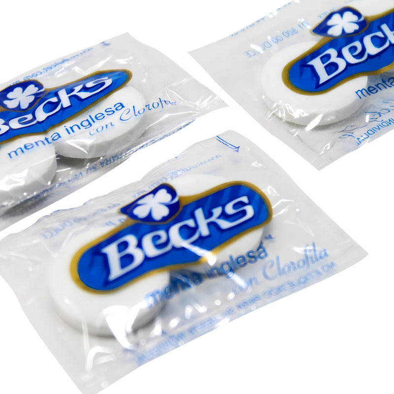 Pastillas De Menta Inglesa Clorofila Becks, 100pz 330gr Estilo Menta