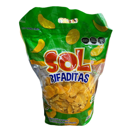Papas Sol Rifaditas, Onduladas Chile Y Queso 1 Kg.