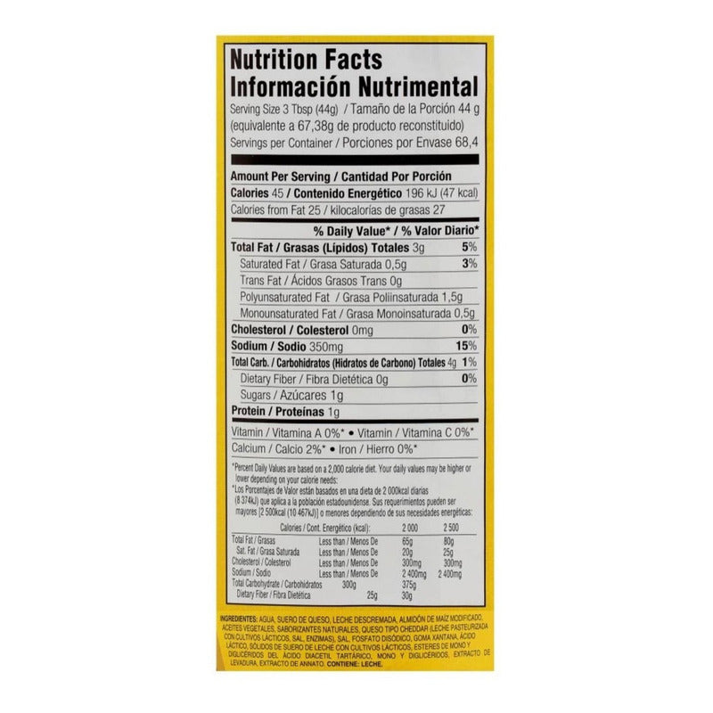 Queso En Lata Cheddar Ricos Para Nachos Condensado 3.03 Kg - Eurotruck Mexico