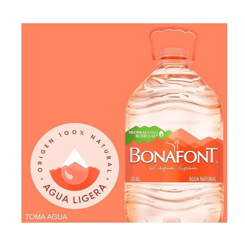 Agua Natural Bonafont De 6 Litros Purificada - Eurotruck Mexico