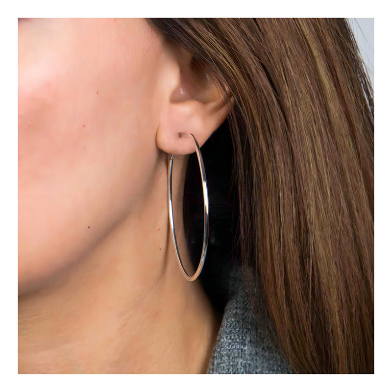Argollas Acero Metal Brillante Diámetro 2.5mm Color Plateado