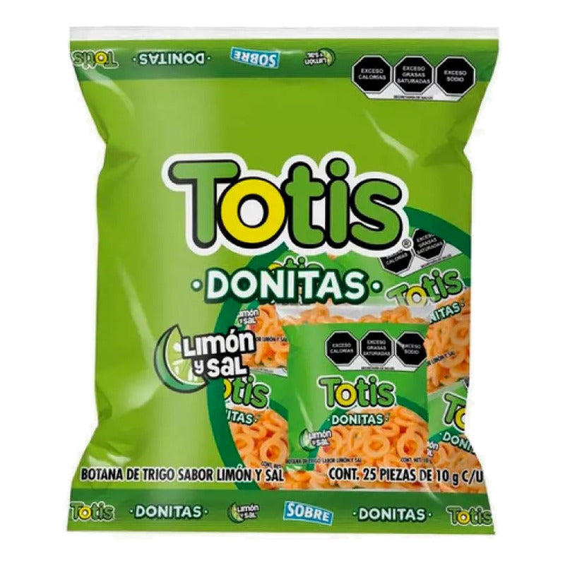 Totis Frituras Botana En Forma De Donita Sal Y Limon 25pz