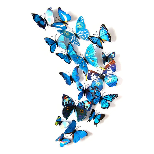 5 Paquetes Mariposas Decoración Pared Fluorescente Color Forma