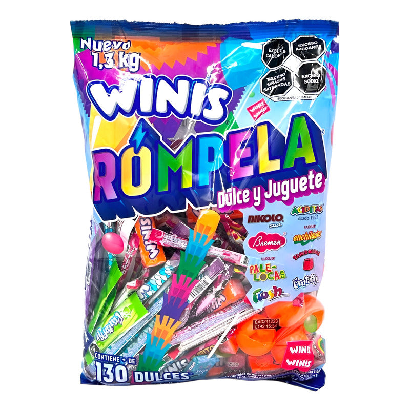 Winis Rompela Dulces Y Juguetes 1.3kg 130 Dulces Para Piñata - Eurotruck Mexico