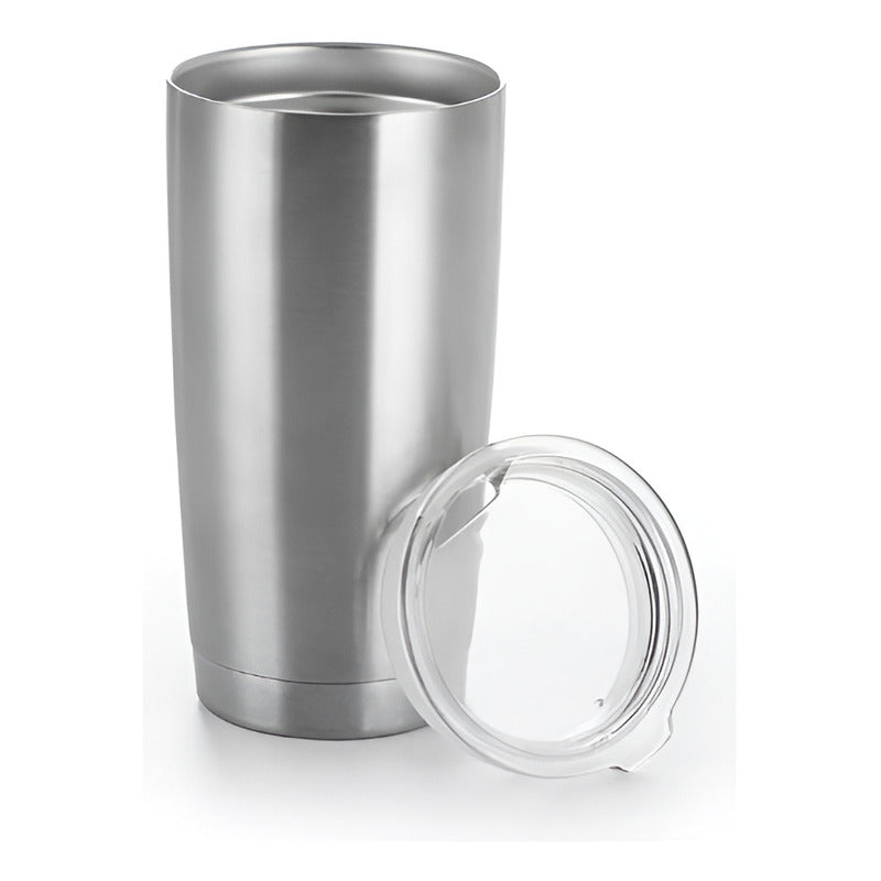 Vaso Termo De Acero Inoxidable 20 Oz Color Plateado Vaso Termo 20 Oz