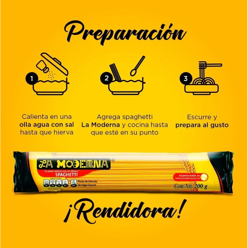 Spaghetti 200 Gr La Moderna - Eurotruck Mexico