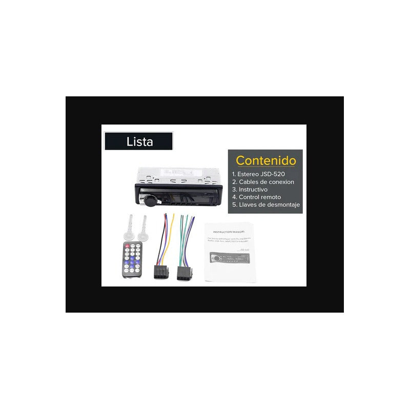 Auto Estéreo Reproductor Mp3 Jsd-520 Bluetooth Usb Aux Fm