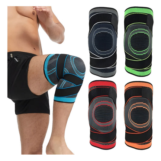 1 Par Rodilleras Deportivas De Compresion Para Gym Elasticas Color Negro Talla L (grande)