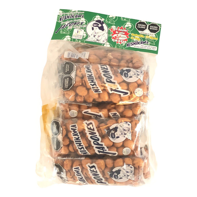 Cacahuates Nishikawa Japones Paquete 10 Bolsas De 60g