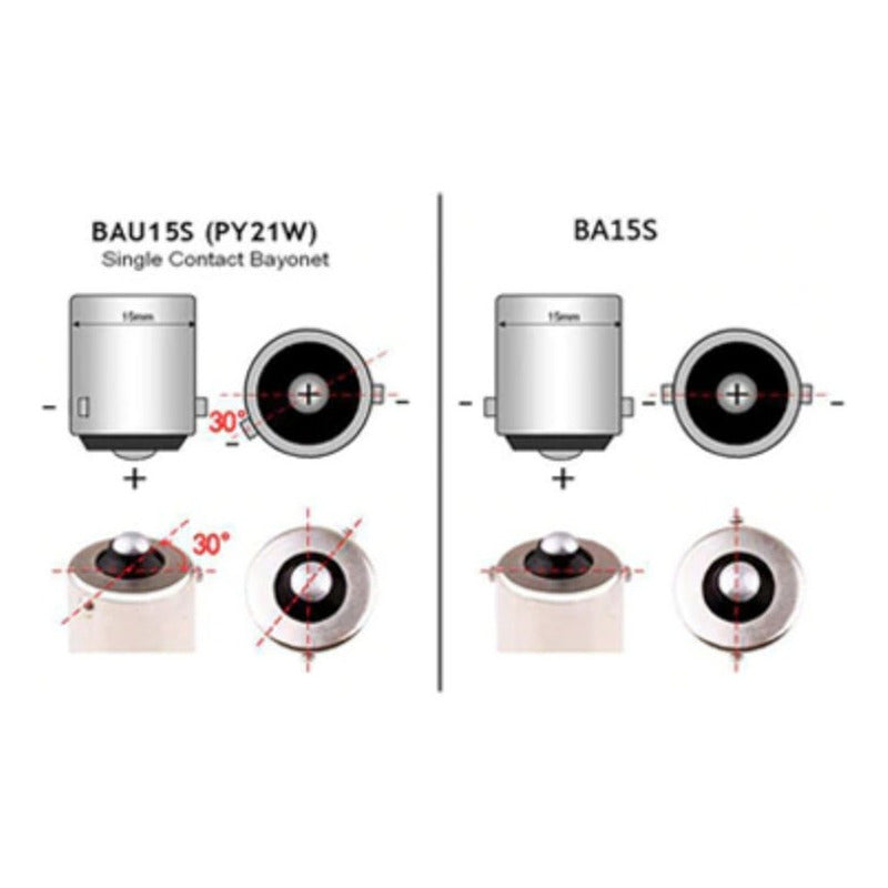 Focos Led 1156-7506-1141-ba15s Reversa Stop Direccional 1par