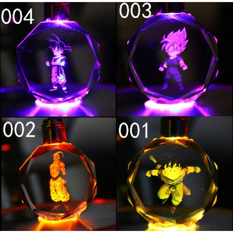 Llavero Dragon Ball Z Gt Super Goku Vegueta Led Con Estuche