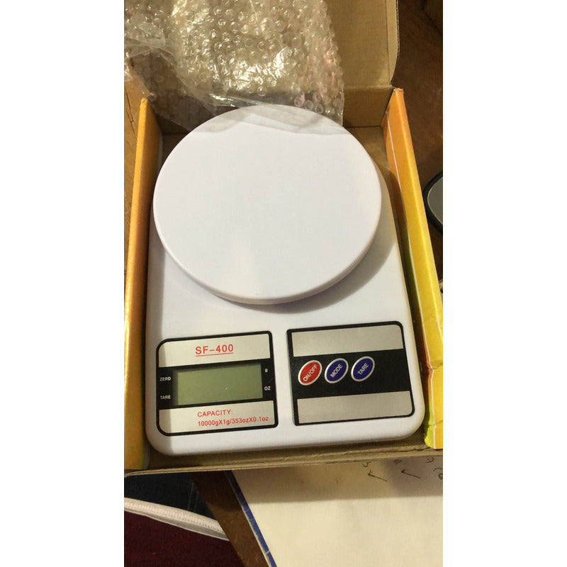 Bascula 10kg Cocina Pesar 1 Pieza 10 G Blanco