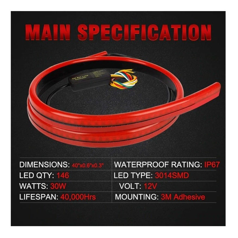 1 Tira Led Medallon Stop Direccional Auto Jetta Universal Vw - Eurotruck Mexico