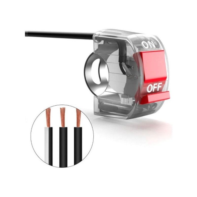 Switch Apagador Interruptor 3 Cables Moto Led Auxiliar 80pz